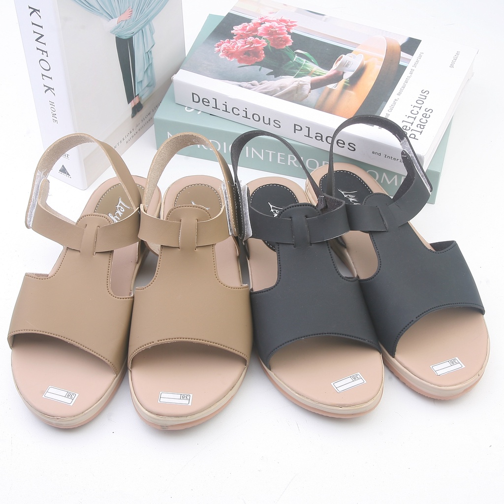 Lexy - Claudia Sandal Wanita Kokop Tali Gladiator Strap Perekat