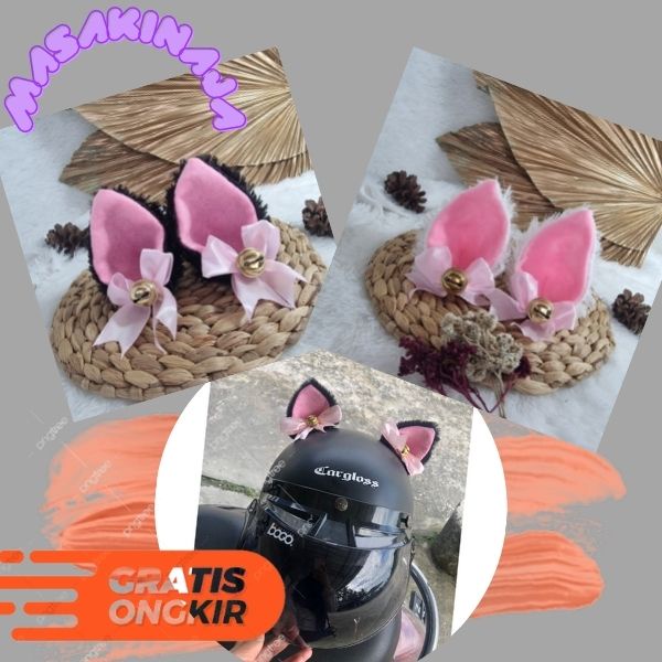 DI BELI YUK kawaii nekomimi Kuping Kucing Helm kiyowo - kuping kucing neko cat helm - kucing helm ac