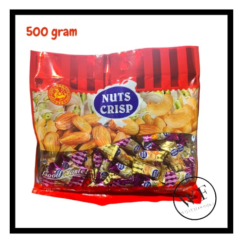

Nuts Crisp 500grm / Nuts Crisp Good Taste / Permen Imlek Kacang 500grm