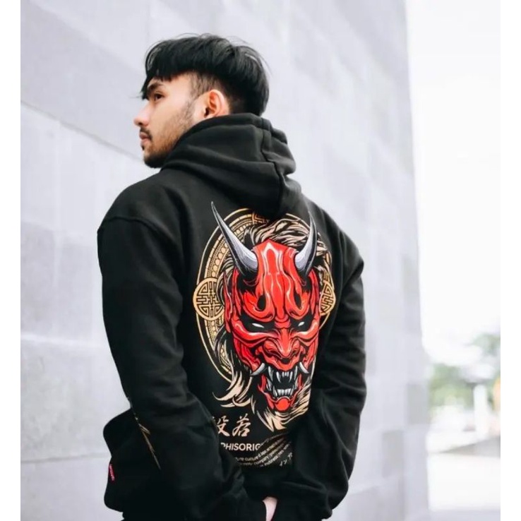 Sweater Hoodie Japan Memphis Origins Switer Devil Pria Wanita