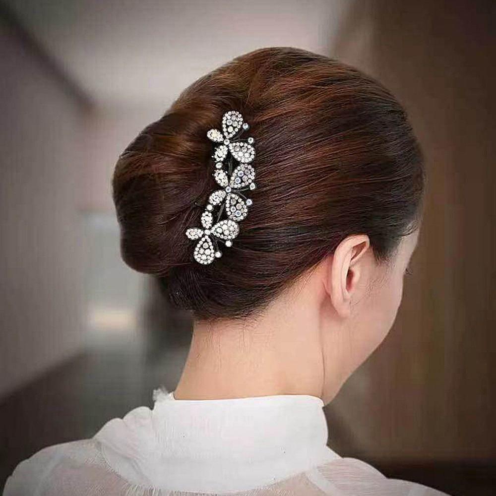 Needway   Sisir Rambut Kupu-Kupu Hiasan Kepala Pengantin Aksesoris Rambut Pengantin Wedding Hair Curler Untuk Wanita Korean Style Hair Clip