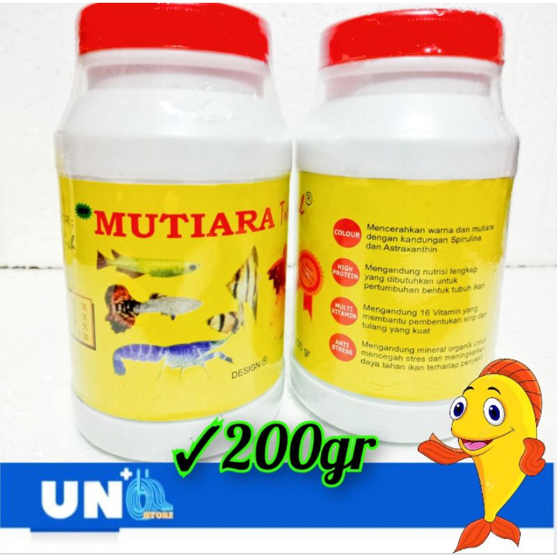 MUTIARA TROPICAL PAKAN PELET IKAN KECIL/PELET MUTIARA 100gr &amp; 200gr