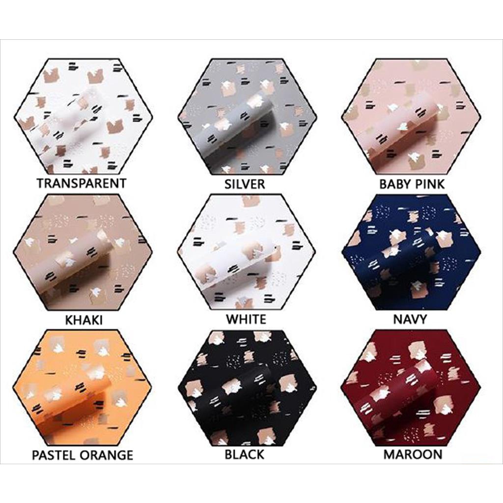 

Abstract Gold Scratch Flower Wrap/Kertas Bungkus Bunga Motif Abstrak