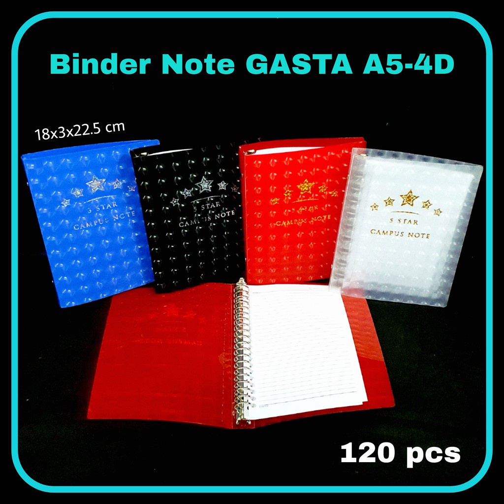 

GG Binder Note GASTA A5-4D / Buku Ring / Buku Note / Bindernote/Map Binder/Ring Note