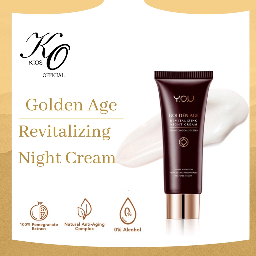 Kosmetik You Golden Age Revitalizing Night Cream / Krim Wajah Malam Hari 18gr