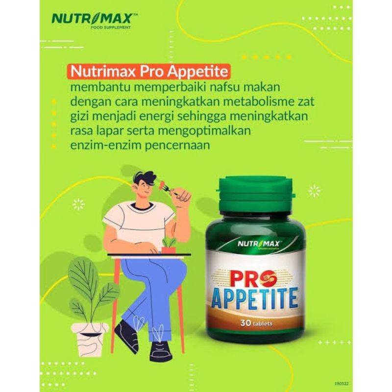 NUTRIMAX PRO APPETITE VITAMIN OBAT HERBAL PENAMBAH NAFSU MAKAN