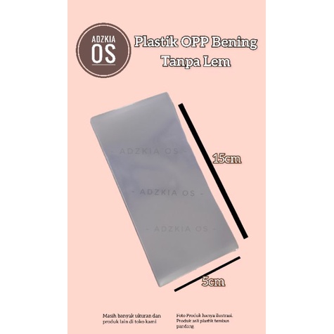 Plastik Opp Souvenir 5x15cm / Plastik Kaca / Plastik Souvenir