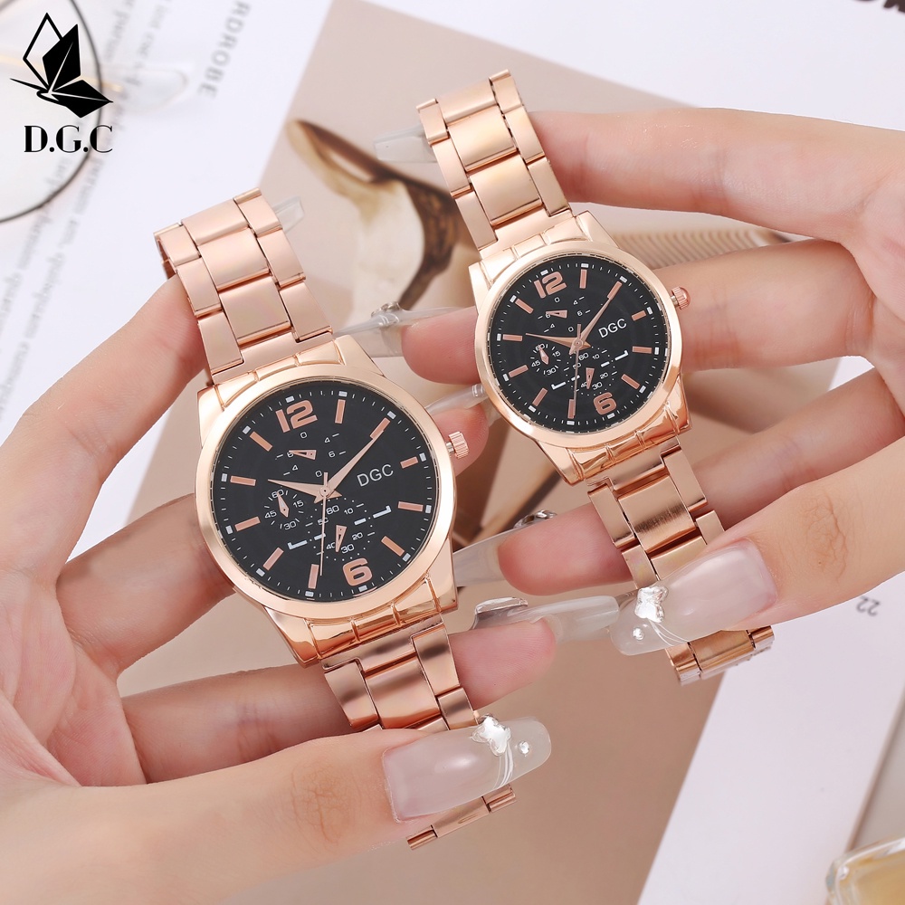 D.G.C✅Jam Tangan Couple Pria Wanita Analog Quartz Kasual Fashion Cewek Keren Import Murah C101