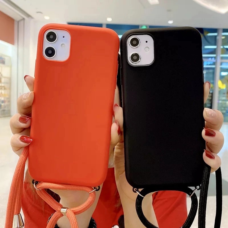 Oppo Reno 2 / 2f / 2z / 3/ 6/ 6 Pro/ 7Soft Case Rubber Anti Noda Lanyed Tali Gantung