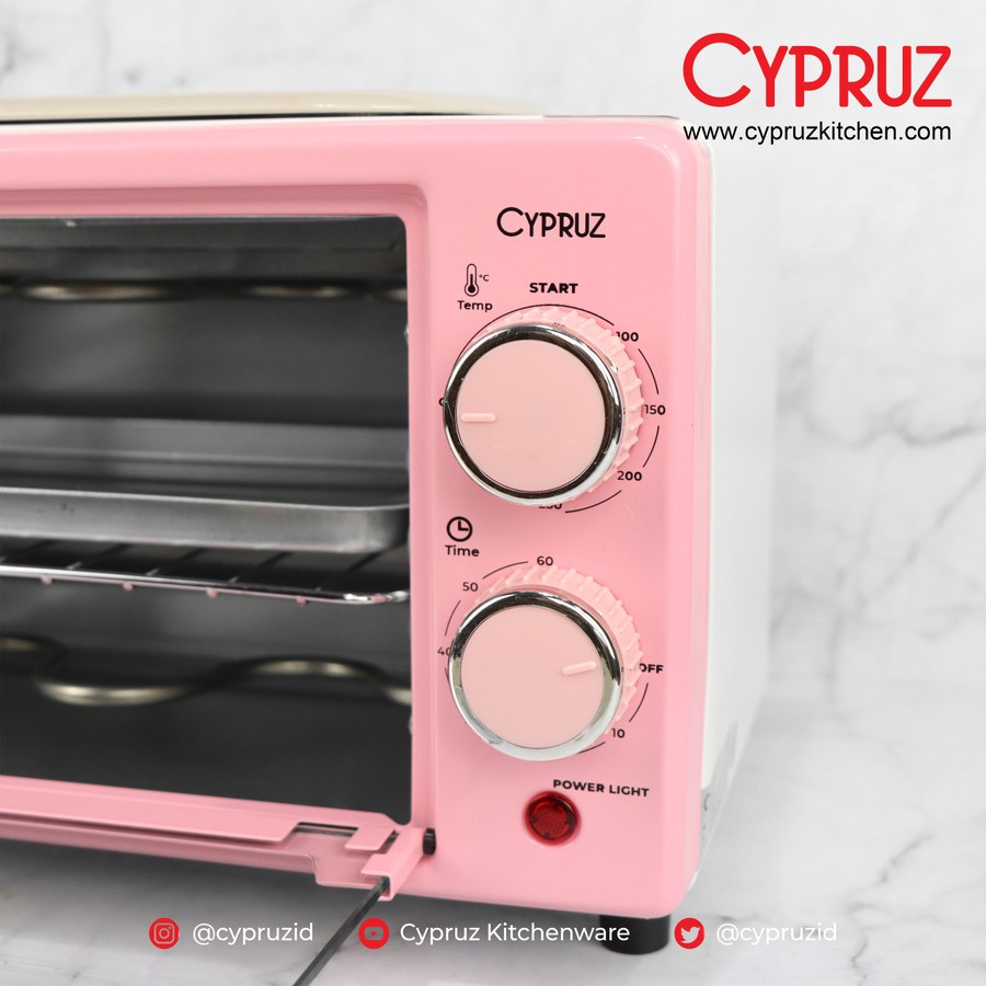 Cypruz TG-0310 Oven Listrik 12 Liter 2 in 1 Electric Oven 700 Watt