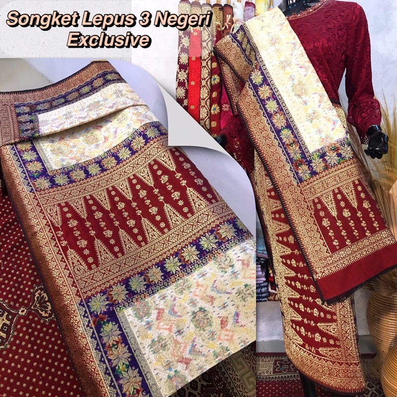 SONGKET LEPUS 3 NEGERI EXCLUSIVE - TENUNAN ASLI PALEMBANG