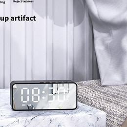 G50 Speaker Bluetooth LED jam radio Full Bass Loudspeaker Music Box - Merah Jambu