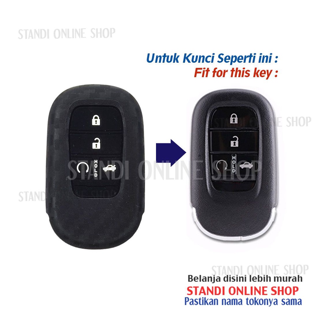 Sarung Kunci Silikon Carbon Smartkey All New Honda HRV HR-V SE