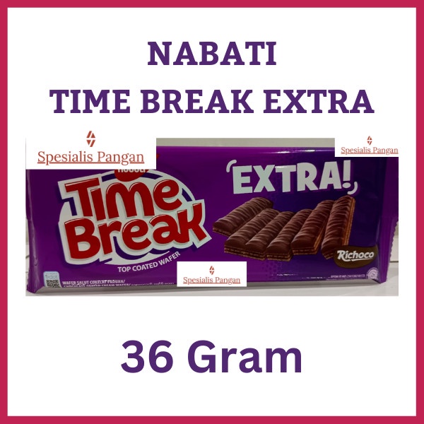 NABATI RICHOCO TIME BREAK EXTRA 36 Gram WAFER COKLAT COATED GROSIR