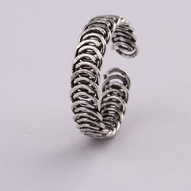 Cincin Rantai adjustable Bahan alloy Gaya vintage Eropa Amerika Untuk Pasangan
