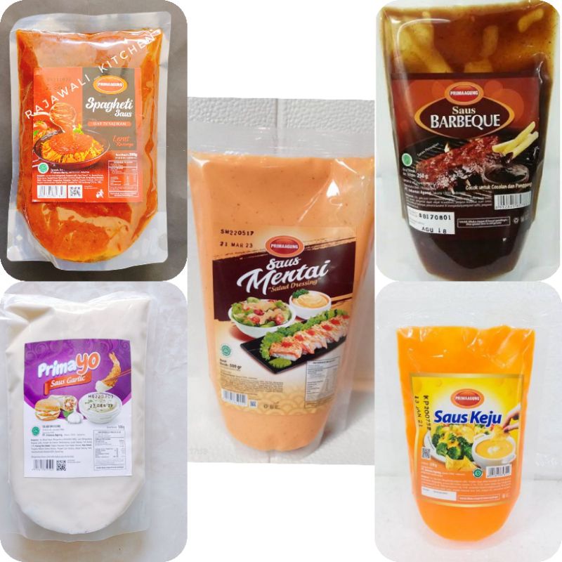 

PRIMA AGUNG Saus Mentai Spagheti Keju Barbeque BBQ Garlic 500gr - Saus Dressing Salad