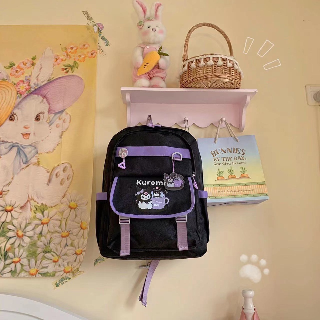 Sera Jepang tas sekolah ransel pesta siswa harian lucu kapasitas besar lampu Sanrio all-match