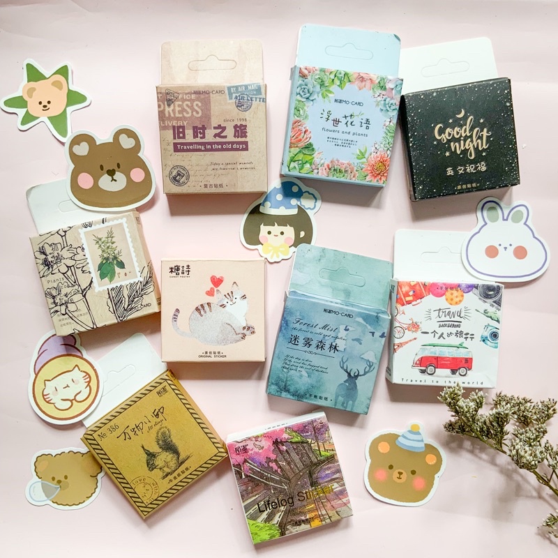 

[10 PCS] STICKER AESTHETIC CUTE VINTAGE SERI 1