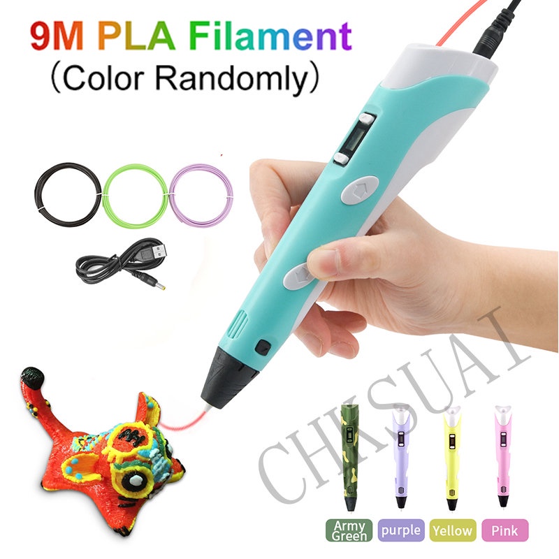 Pen Printer 3D Dengan Layar LCD Filamen PLA Untuk Hadiah Natal / Ulang Tahun Anak