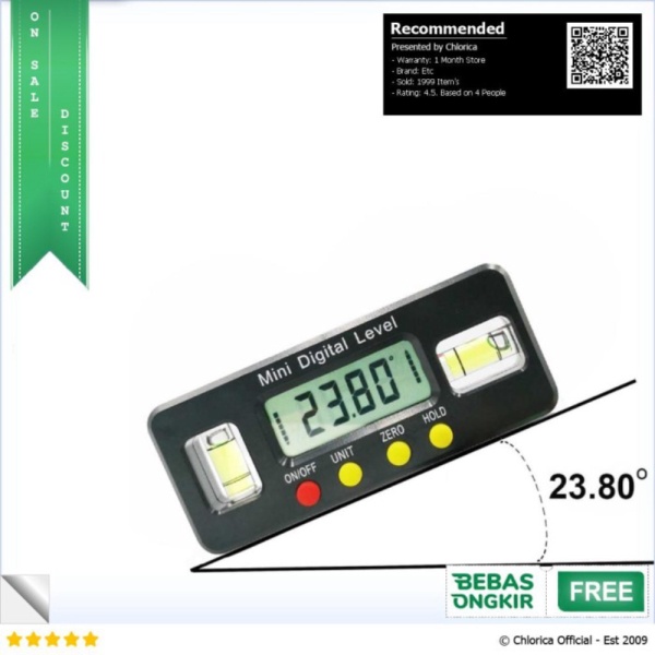 

Promo GEMRED Alat Ukur Digital Inclinometer Level With Magnetics - DL168 - Hitam Etc Murah