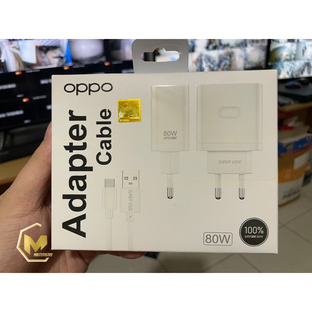 Charger Cashan Casan tc Oppo 80W tipe C SUPER VOOC Fast Charging a17 a77s a77 A5 2020 A9 2020 A52 A53 A54 a74 Reno 2f reno3 reno4 Reno4f Reno4pro reno 5 reno 6 reno 7 Reno7z reno 8 Reno 8 pro MA3682