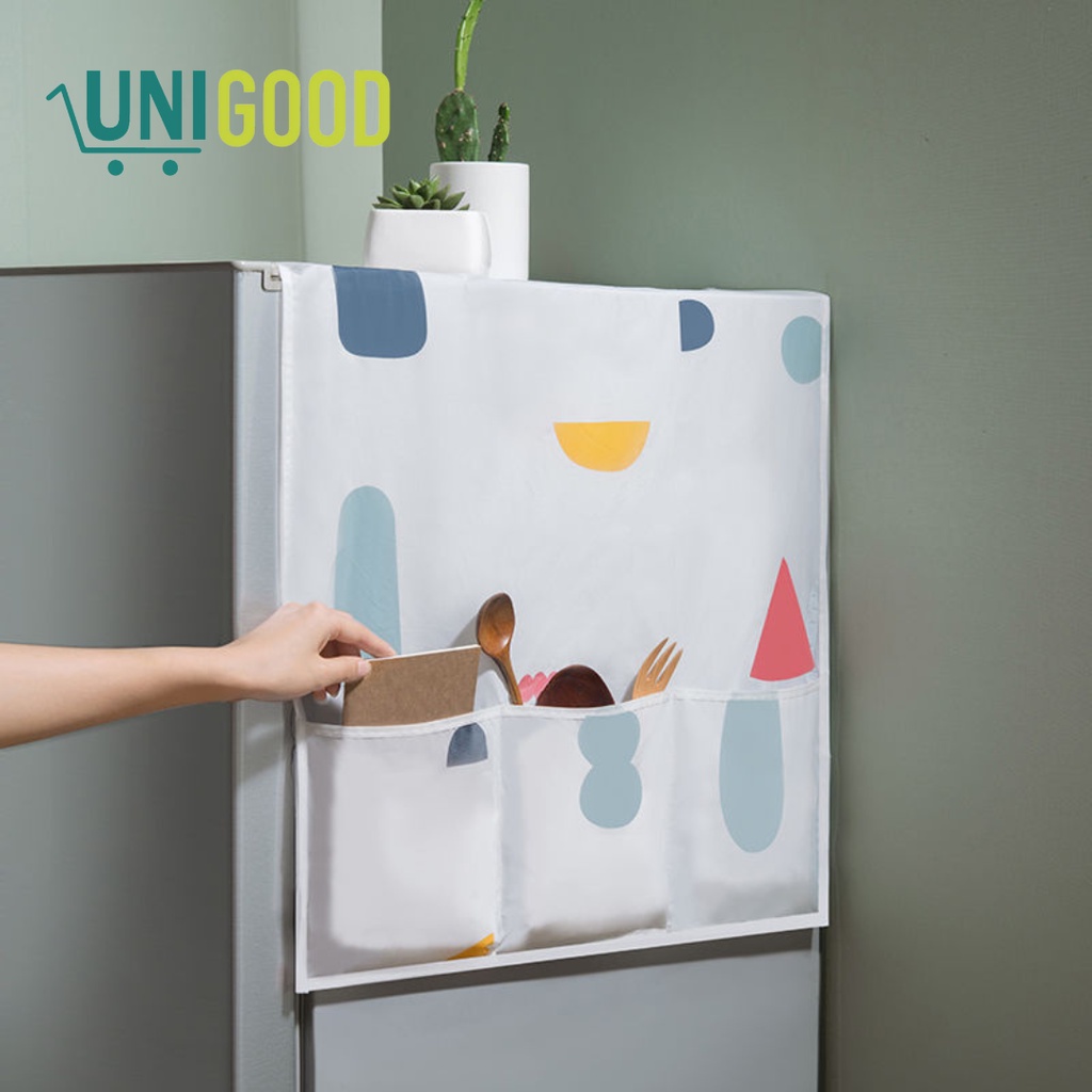 UNIGOOD - Taplak Kulkas Cover Sarung Mesin Cuci Kantong Samping Anti Air