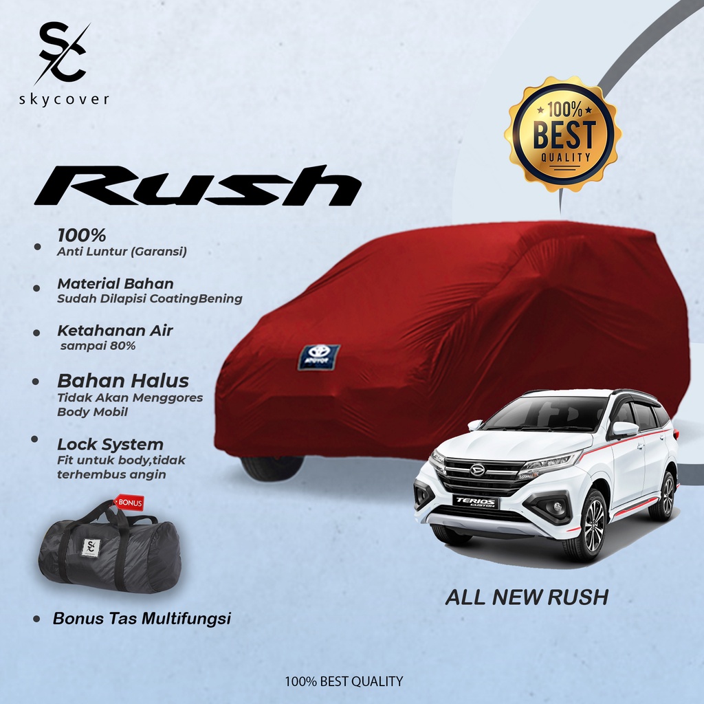Body Cover Mobil Rush Sarung Mobil All New Rush 2018 2019 2020 2021 2022 Outdoor Indoor Selimut Penu