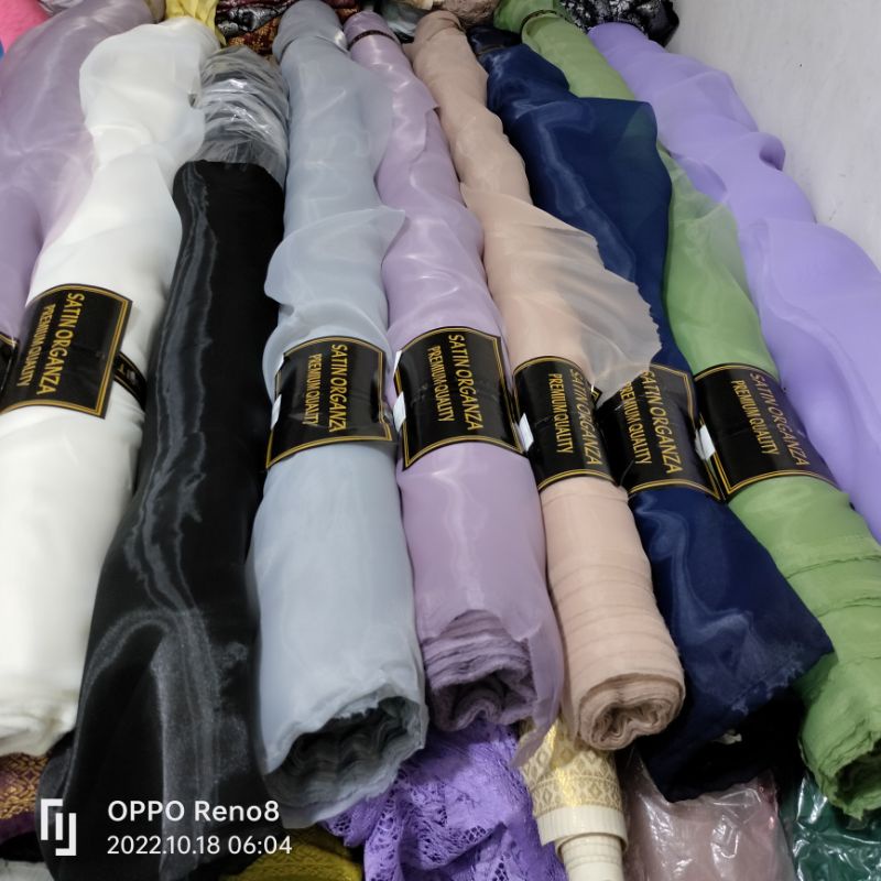 Kain Organza polos/Organza silk premium/Organza Premium /Bahan Organza Grade A