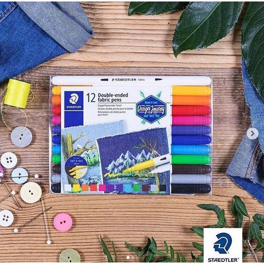 

Staedtler Double Ended Fabric Pens 12 Colours
