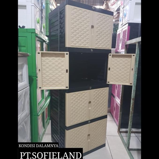 

Laci / Lemari Plastik / Lemari Pakaian Mini tabitha Susun 4 stock ready