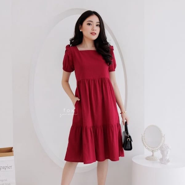 DRESS CHANTELLA/DRESS BAHAN KATUN SHAKILLA/DRESS WANITA/MAXI DRESS