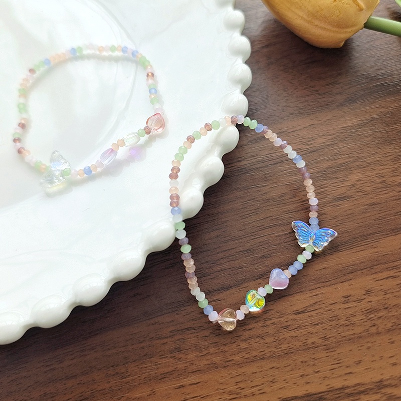 Gelang Manik-Manik Butterfly Warna-Warni Gaya Retro