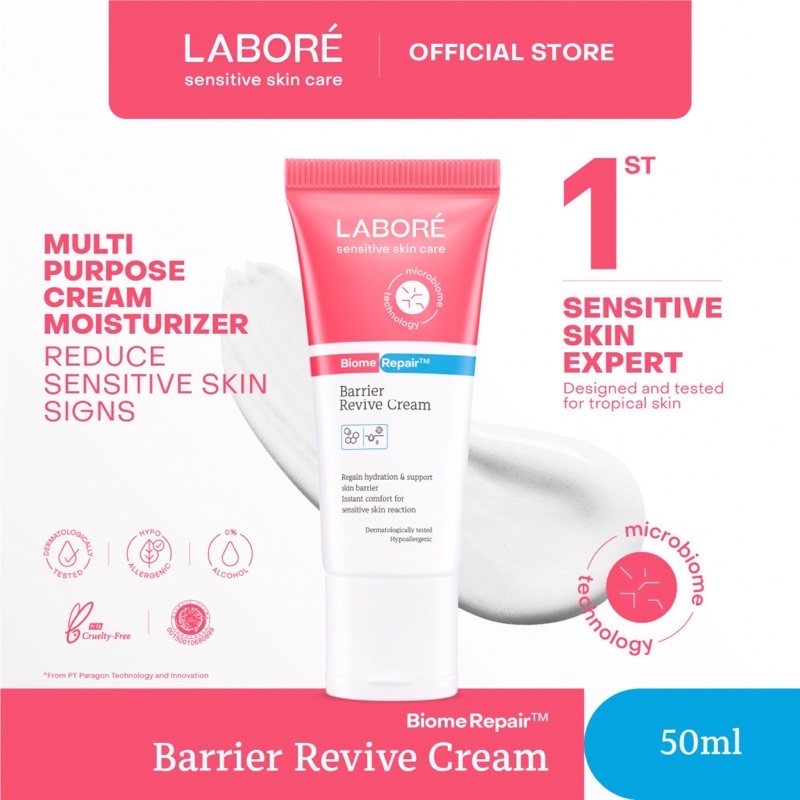 LABORÉ Sensitive Skin Care Biome Repair Barrier Revive Cream Pelembab Kulit Sensitif