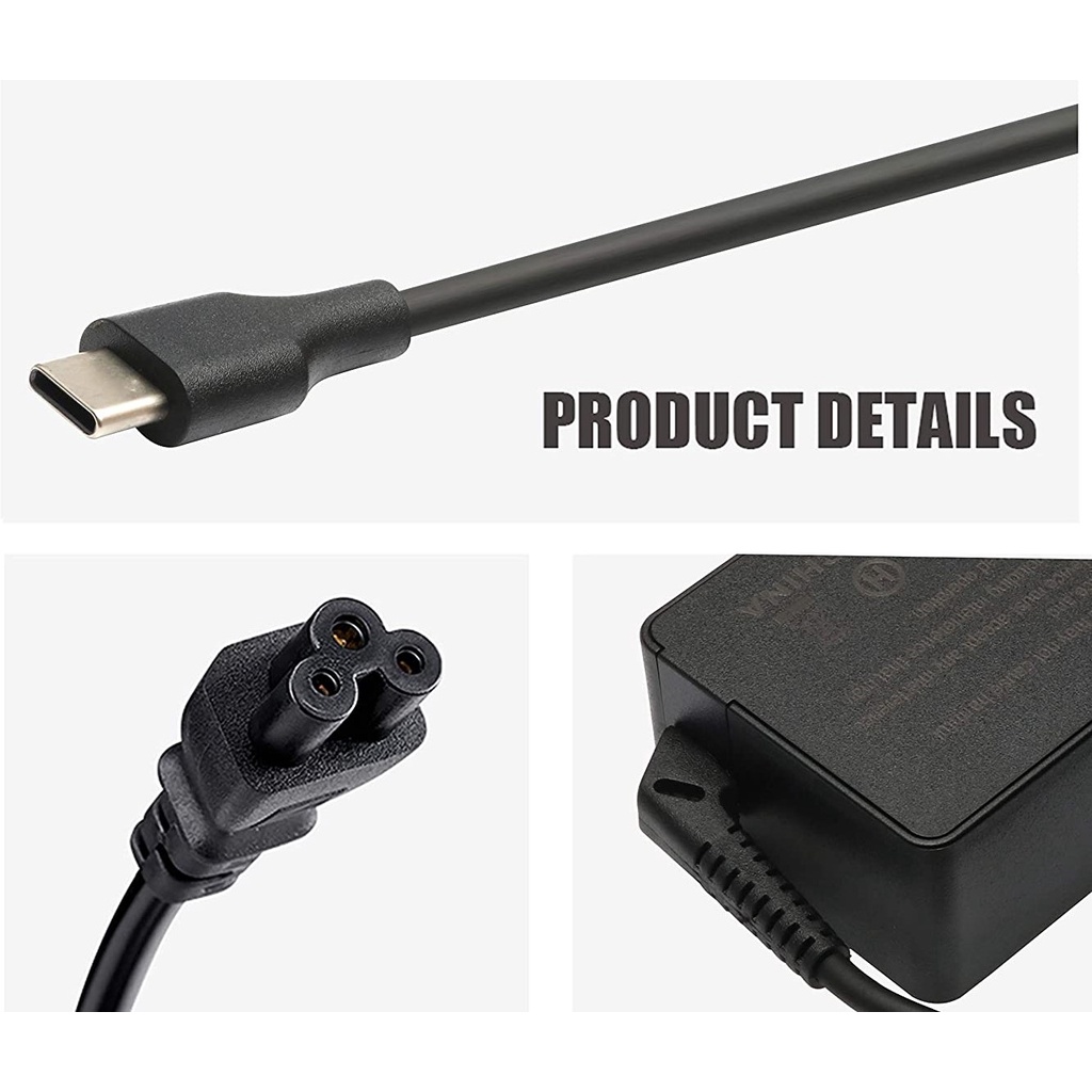 Charger Laptop Lenovo ThinkPad T470 T470s T480 T480s T580 T580s Adaptor Lenovo USB Type C 20V 2.25A 45W