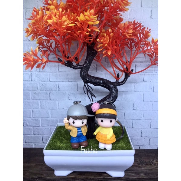 Gantungan Kunci Couple Topi&Bandana / Keychain / Couple / Miniatur / Kado Pasangan