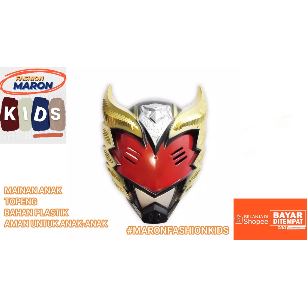 TOPENG MAINAN ANAK MODEL SUPER HERO Ksatria Baja Hitam UNTUK USIA 3+ TAHUN
