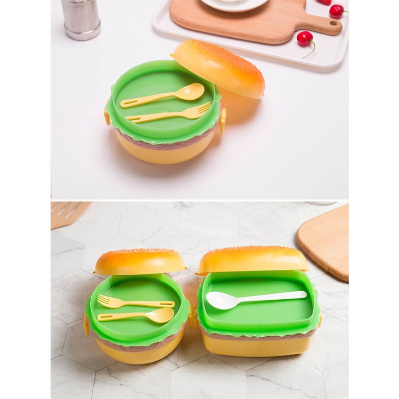 Lunch Box Burger 3 Susun/Tempat Makan Anak