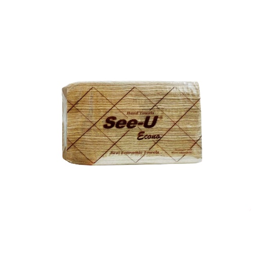 TISU / TISSUE SEE-U HAND TOWEL ECONO BROWN SUHT-044