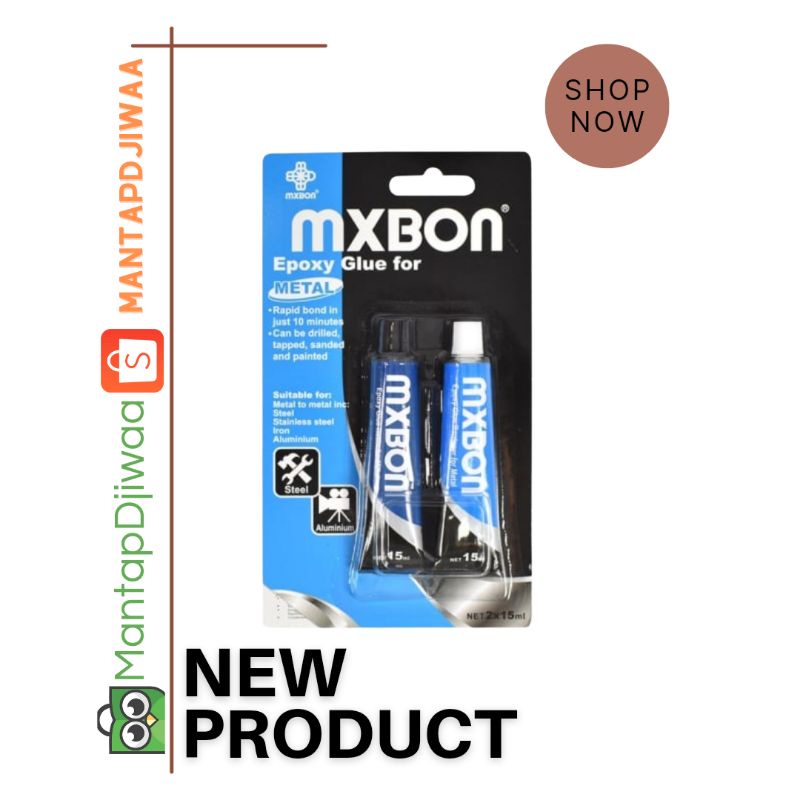 

Mxbon Set Lem Epoxy Metal 15 Ml 2 Pcs