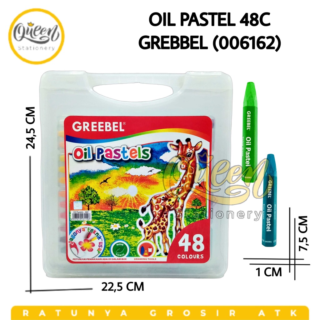1 SET OIL PASTEL 48C GREEBEL - CRAYON KRAYON ALAT MEWARNAI ISI 48 WARNA (006162)