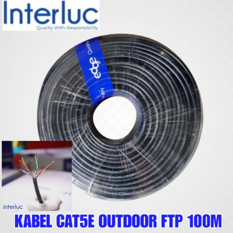 Kabel interluc ftp Cat5e Black Outdor 100 Meter