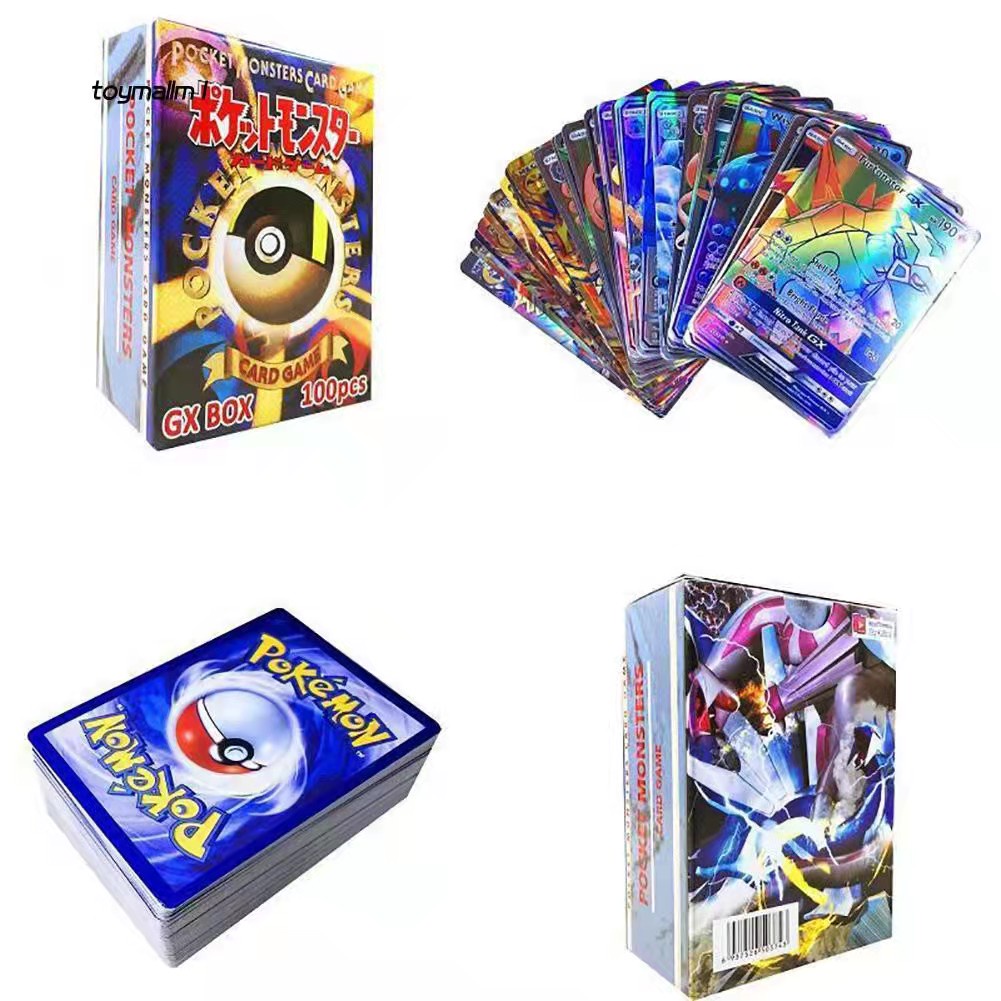 100 pcs Kartu Pokemon Booster Box untuk Koleksi Anak