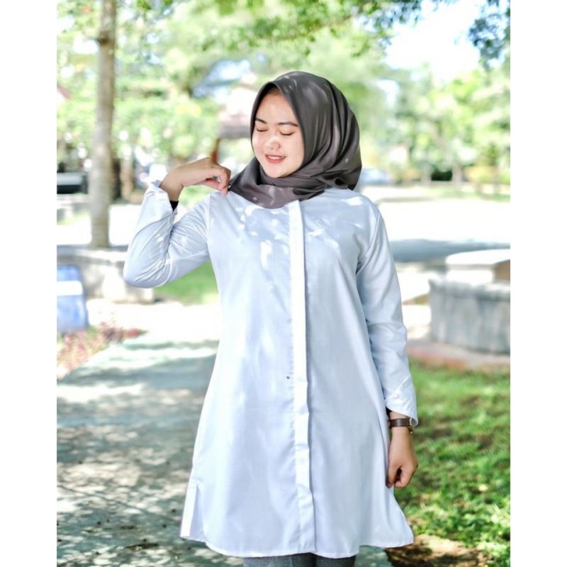 TUNIK TOYOBO/ TUNIK POLOS / KEMEJA TUNIK/ BLOUSE TUNIK/TUNIK PUTIH