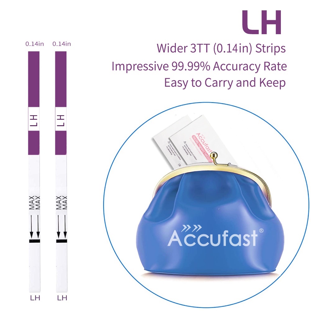 ACCUFAST Tes Ovulasi 10Pcs Strip Tes Ovulasi LH Test 10MIU Sensitivit Tinggi