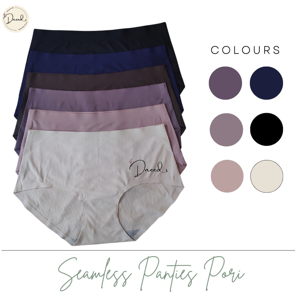 Dneeds - Seamless Panties Pori Breathable - Celana Dalam Wanita Lembut Tanpa Jahitan Pori  - Comfy P