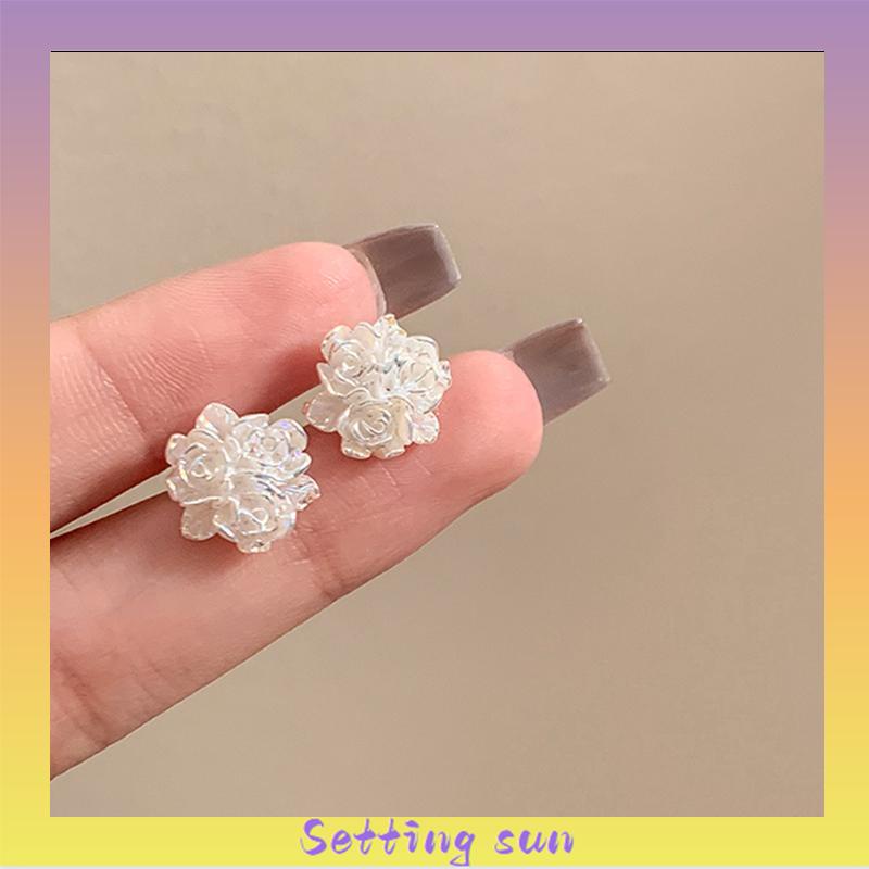 Anting-anting 925 Desain Sterling Silver Fashion Rose Anting-anting Premium Merasa Temperamen TN