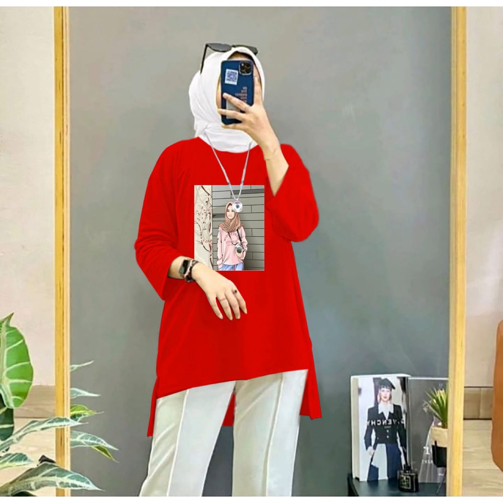 BAJU TUNIK FOTO GRAFER JUMBO XXL TERBARU ~ BAJU OVERSIZE WANITA KEREN MASA KINI DAN TERLARIS