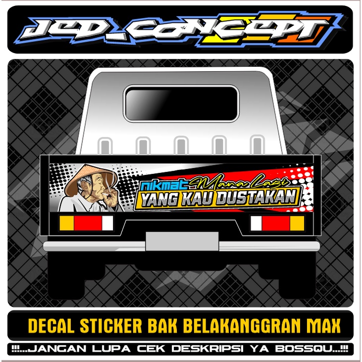 setiker pintu belakang gran max / decal pintu belakang gran max nikmat mana lagi yang kau dustakan