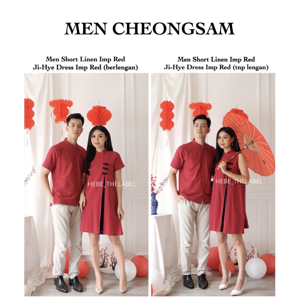 Men Cheongsam Chinese New Year Kemeja Pria