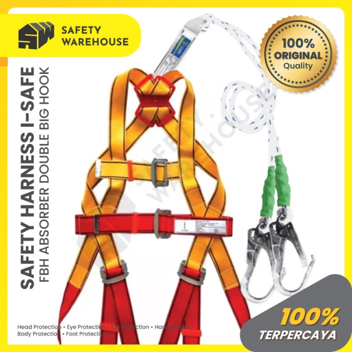 Safety Harness / Full Body Harness Absorber Double Big Hook Sni I-Safe